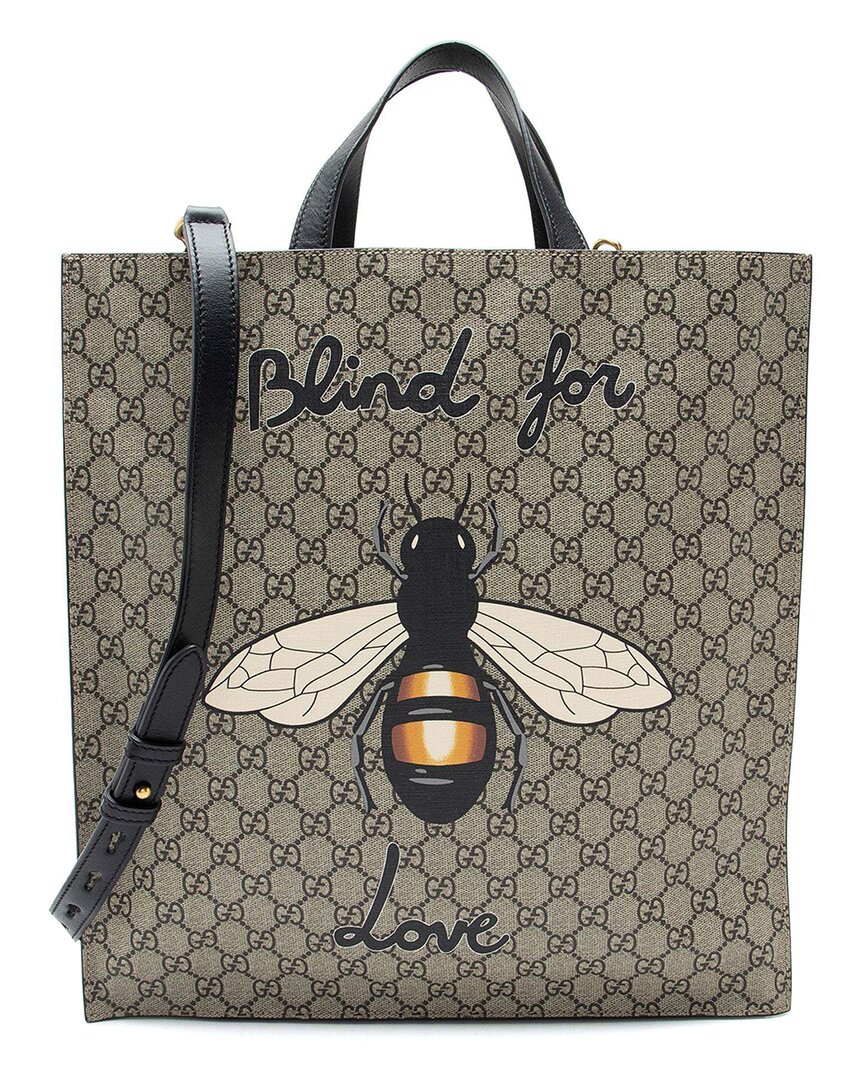 Gucci Gg Supreme Bee Blind For Love Tote (authentic Pre-loved)
