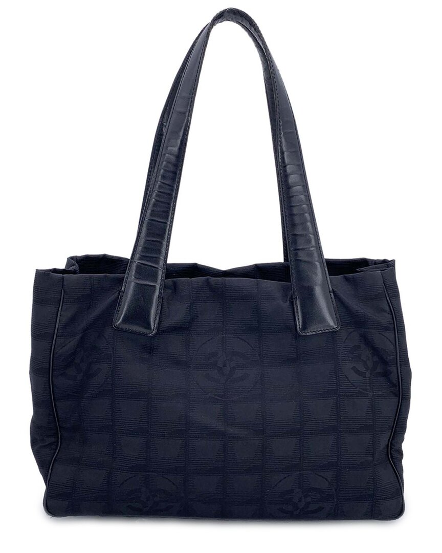 Pre-owned Chanel Black Cotton New Travel Line (authentic Pre-loved)