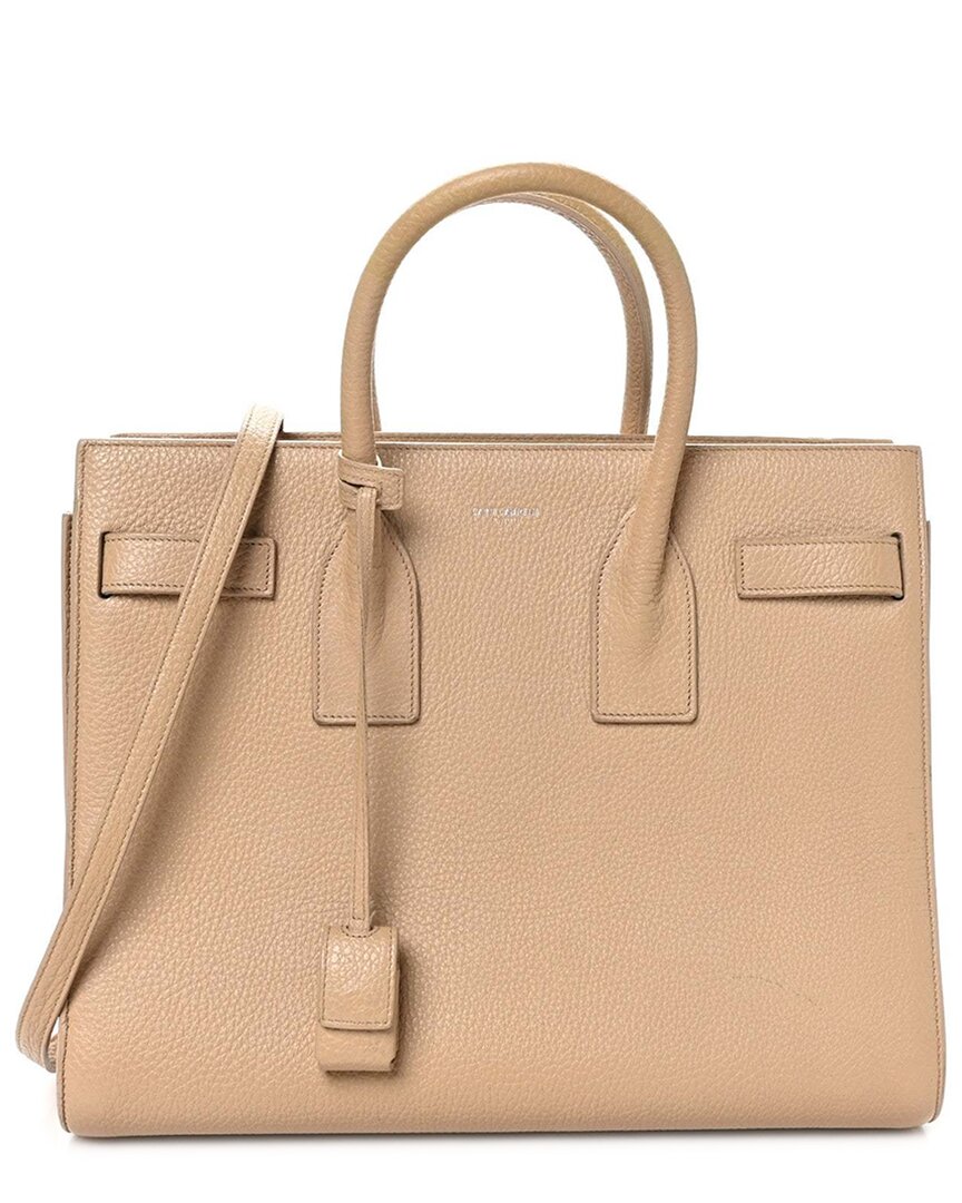 Saint Laurent Sac De Jour Small Canvas Tote1 In Nude