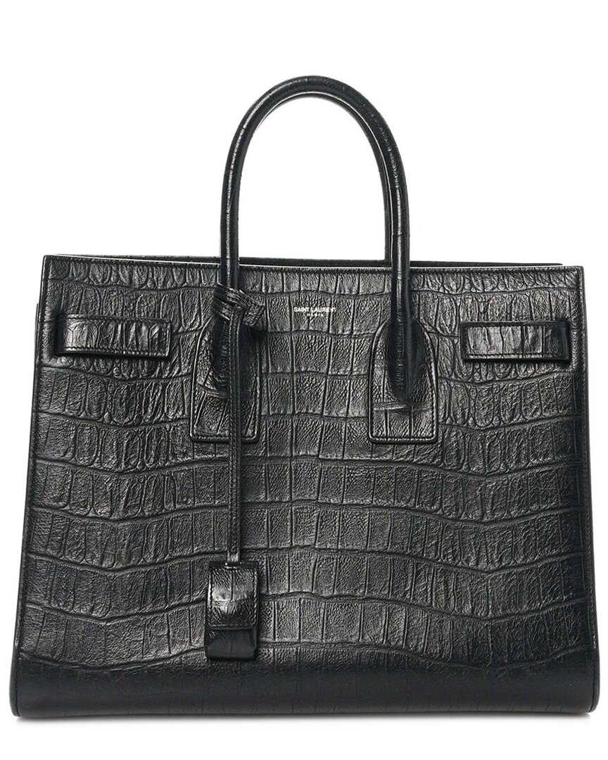 Saint Laurent Sac De Jour Leather Tote In Black
