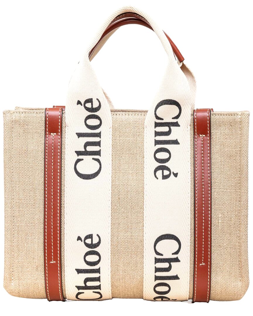 Chloé Woman Handbag Beige Size - Soft Leather, Textile Fibers In Neutral