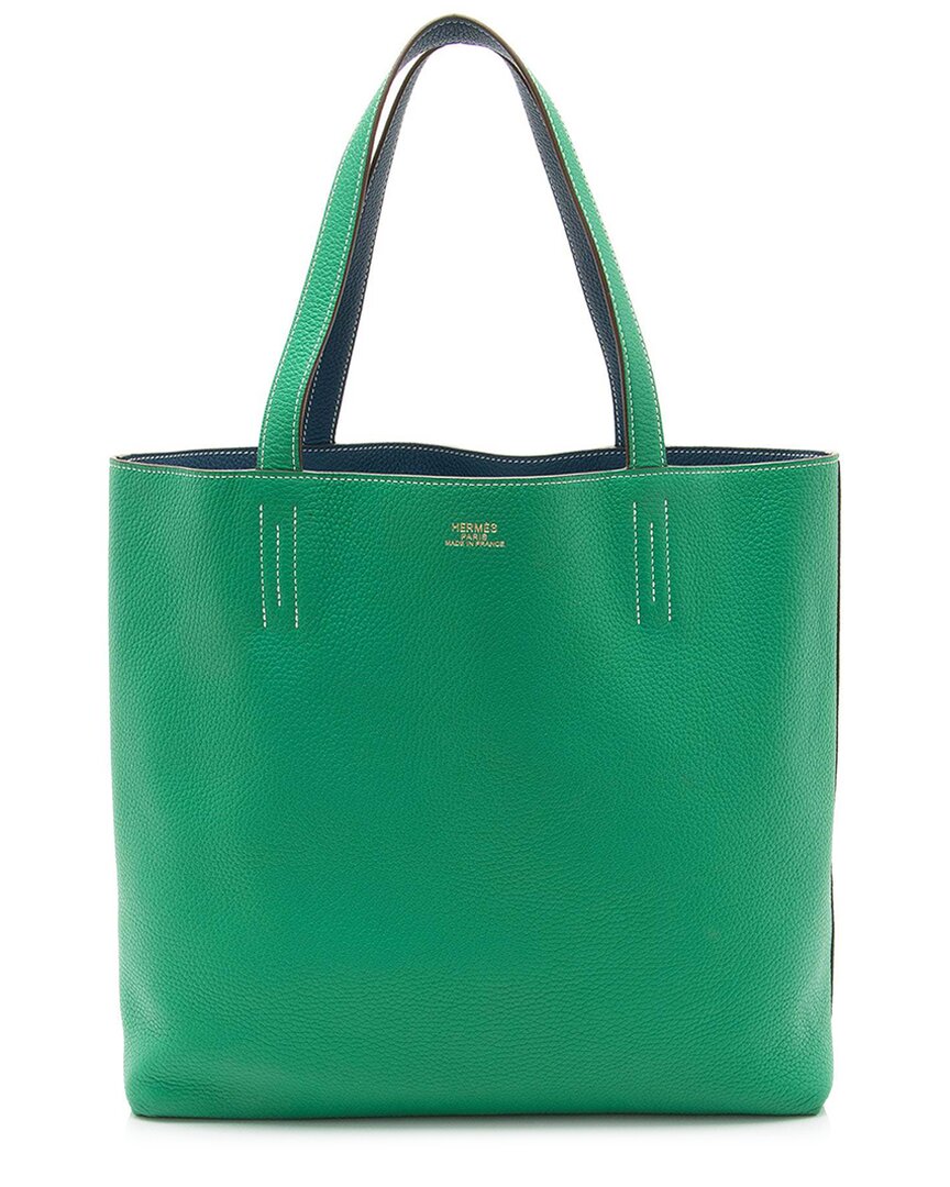 Click to view more detailed imagery on our partner's website Pre-owned Hermes Hermès Clemence Leather Double Sens 45 Tote (authentic Pre-loved)