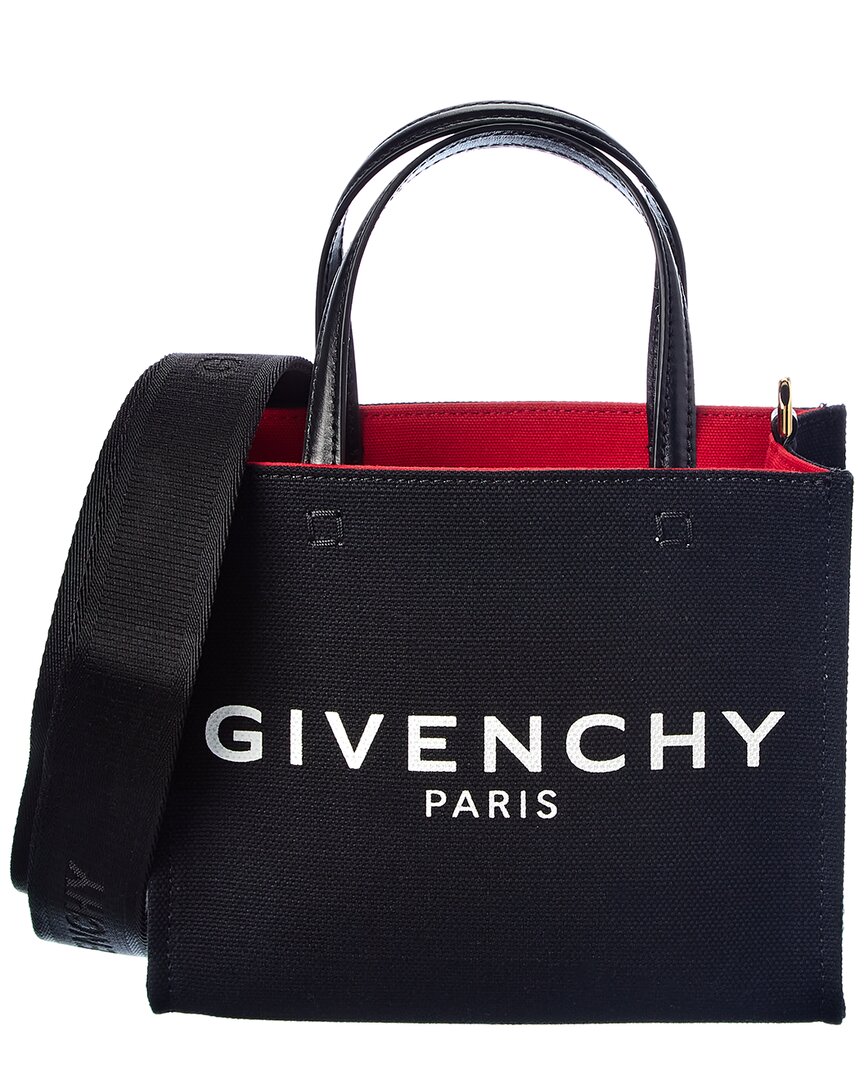 Givenchy Mini G Canvas Tote In Black