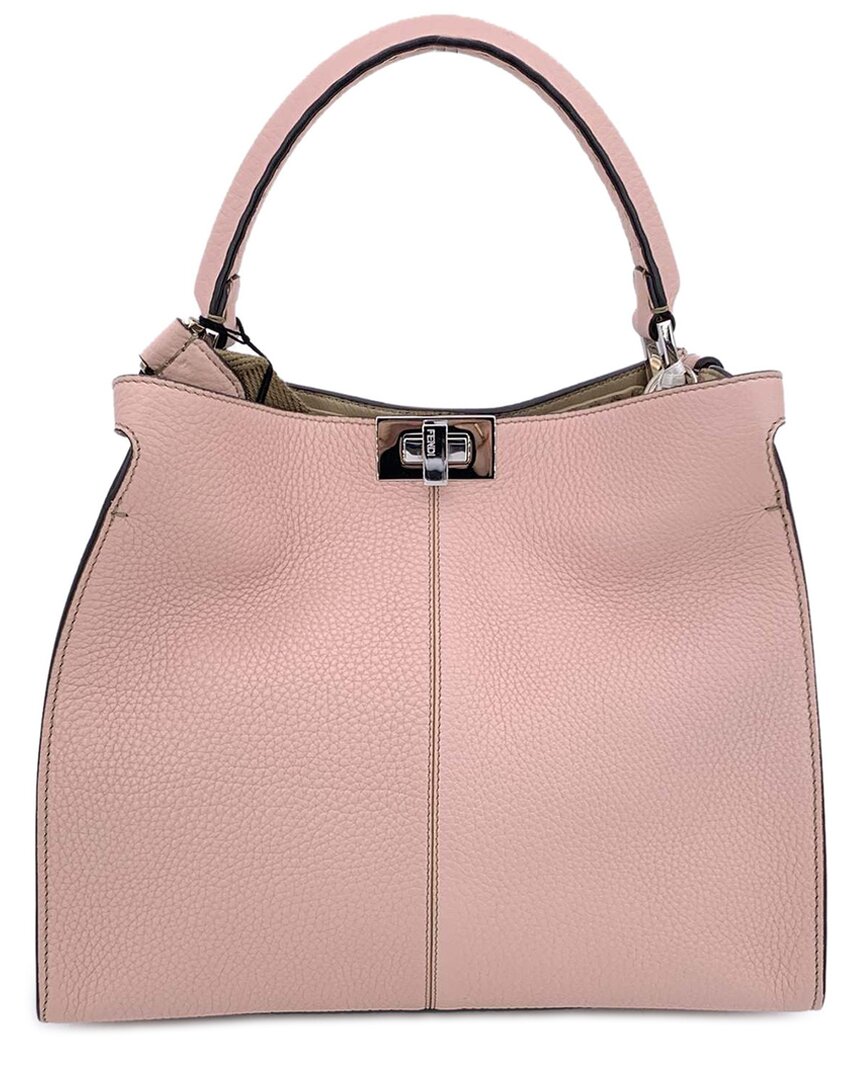 Fendi Pink Leather Handbag Peekaboo Xlite (authentic Pre-loved)
