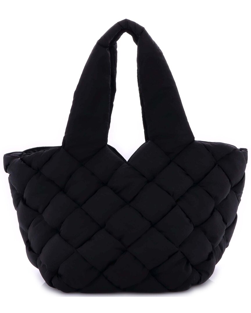 Bottega Veneta Black Intrecciato Nylon Cassette Paper Tote (authentic Pre-  Loved)