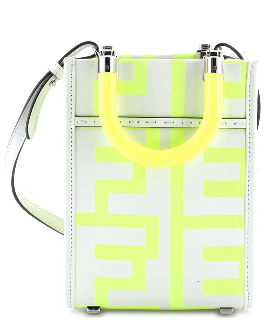 Fendi Yellow Sheep Leather X Marc Jacobs Sunshine Shopper Tote Printed Mini  (authentic Pre-loved)