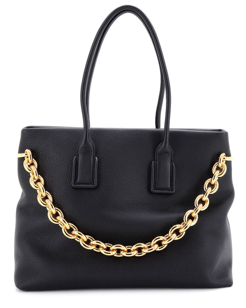 Bottega Veneta Mount Tote Leather (authentic Pre-loved) In Black