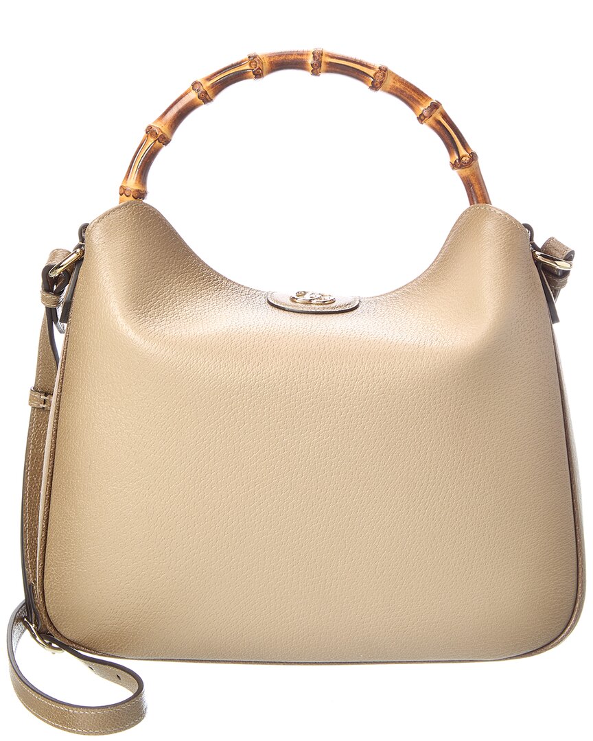 Gucci Diana Medium Leather Handbag In Neutral