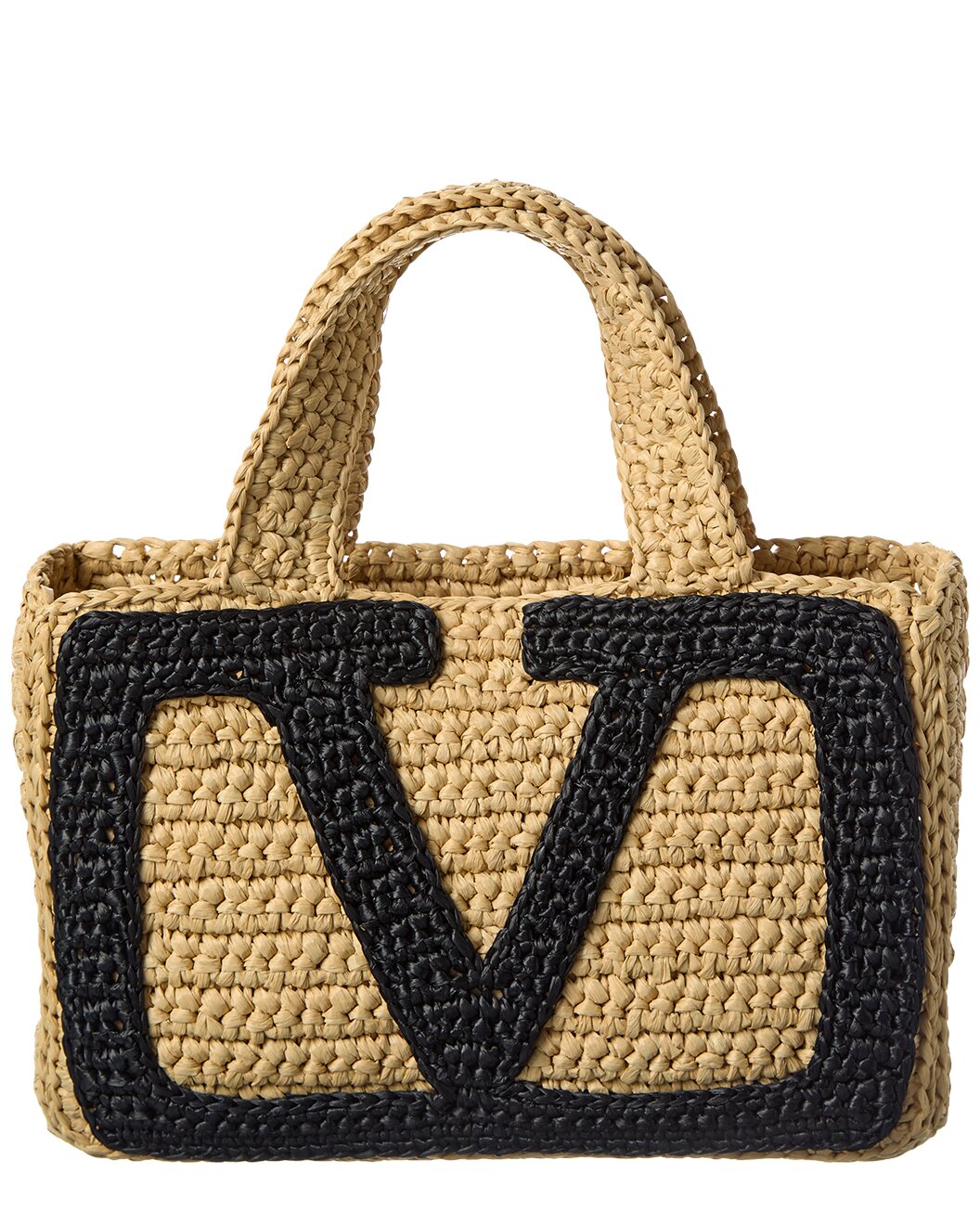 Valentino Viva Small Raffia Tote