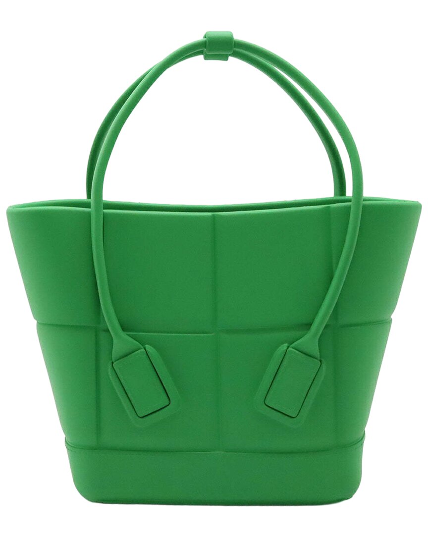 Bottega Veneta Green Maxi Intrecciato Leather The Arco Tote (authentic Pre- Loved)