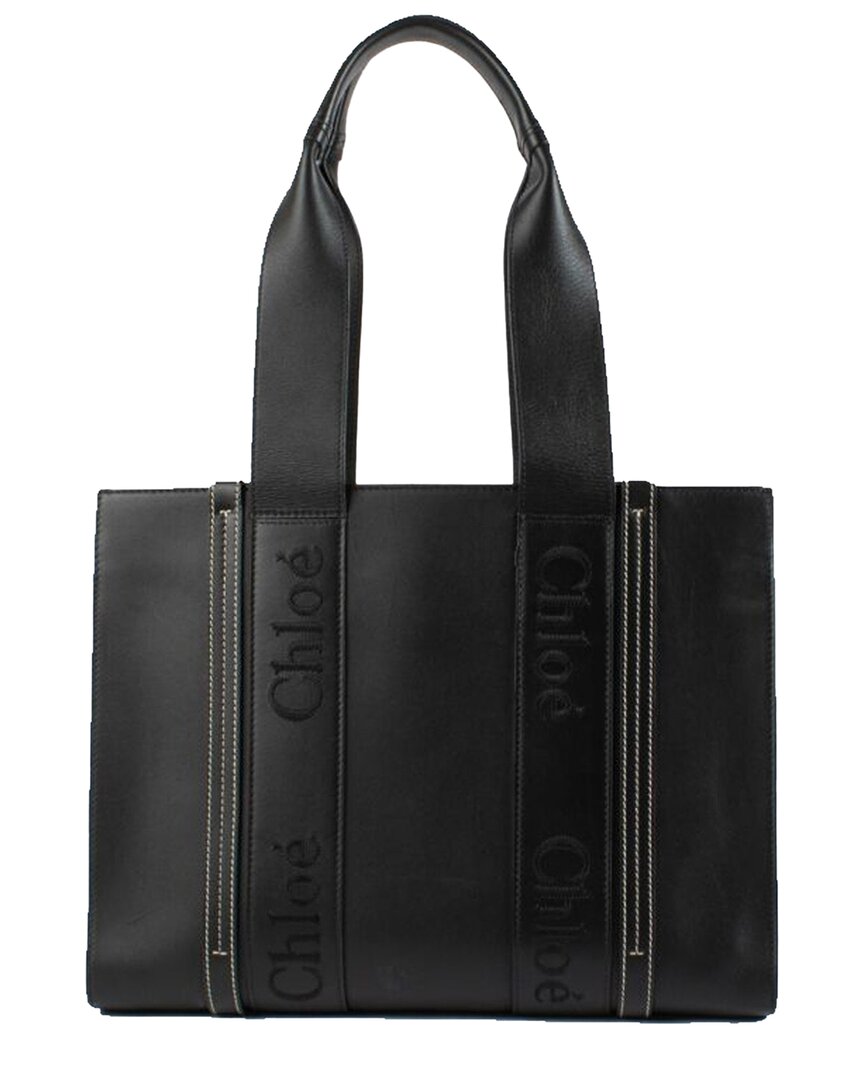 Chloé Chloe Woody Medium Leather Tote Bag