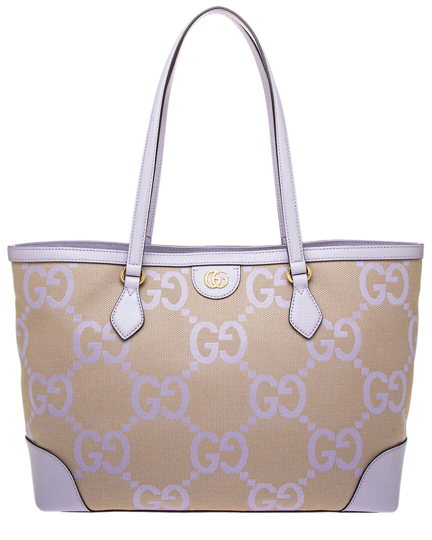 GUCCI OPHIDIA MEDIUM JUMBO GG CANVAS & LEATHER TOTE