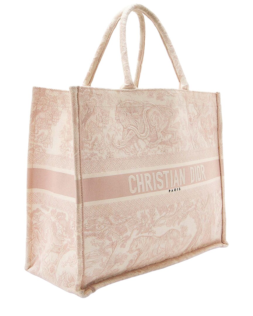 Dior Toile De Jouy Large Book Tote (authentic Pre-loved) In Neutral