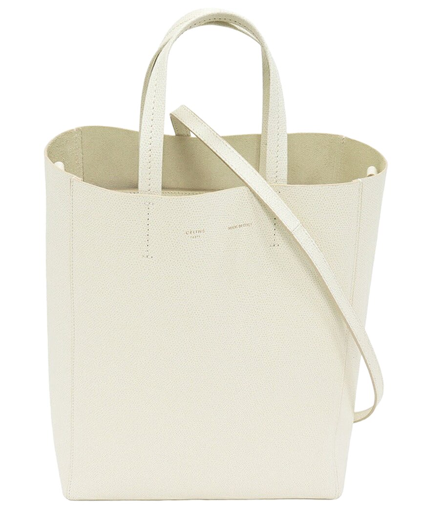Celine Calfskin Hand Tote Bag 2way (authentic Pre-loved) In White