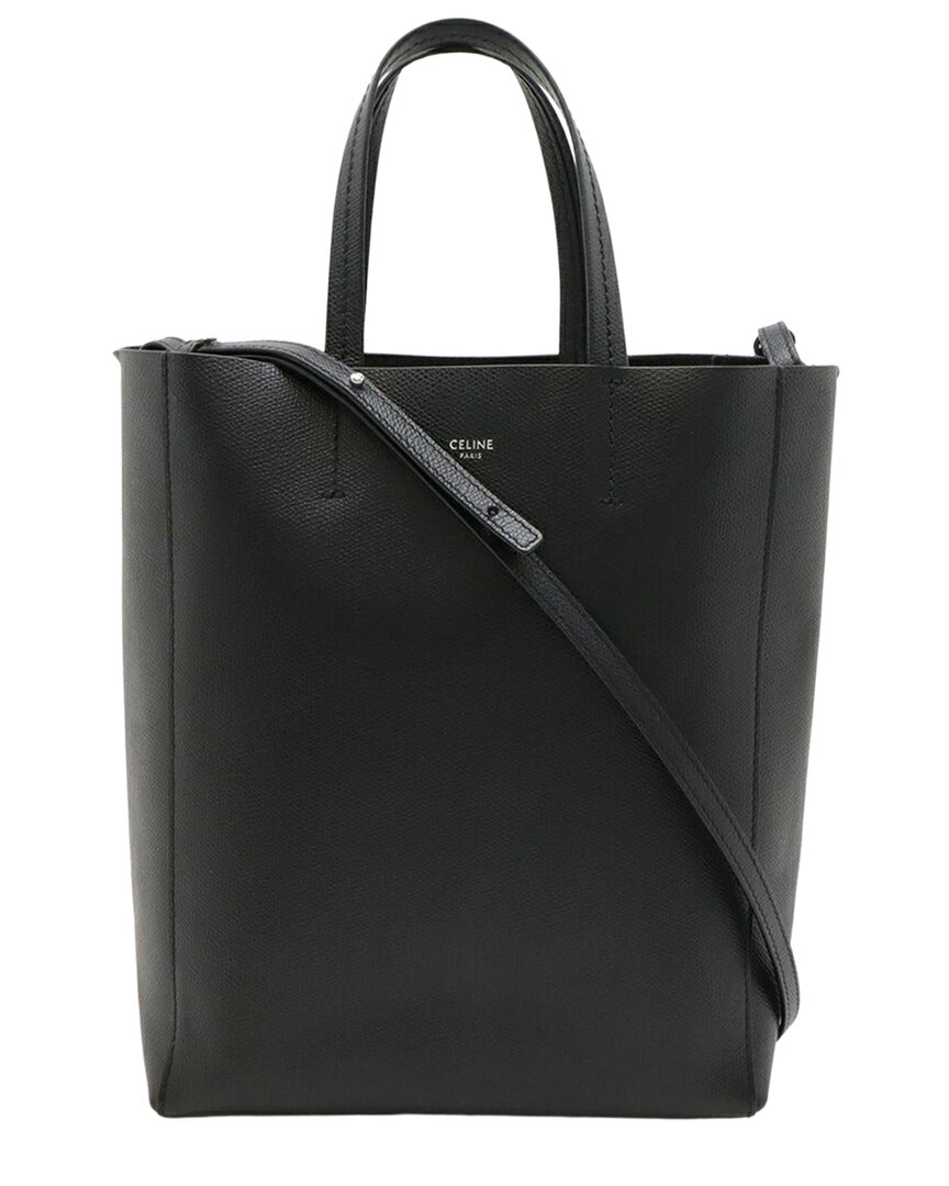Celine Vertical Cabas Small Tote Bag (authentic Pre-loved) In Black