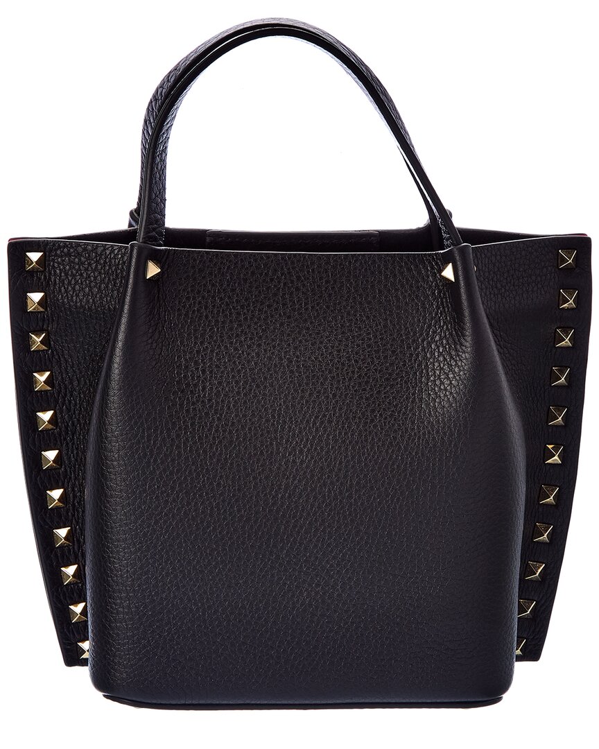 Shop Valentino Garavani Large Rockstud Leather Tote