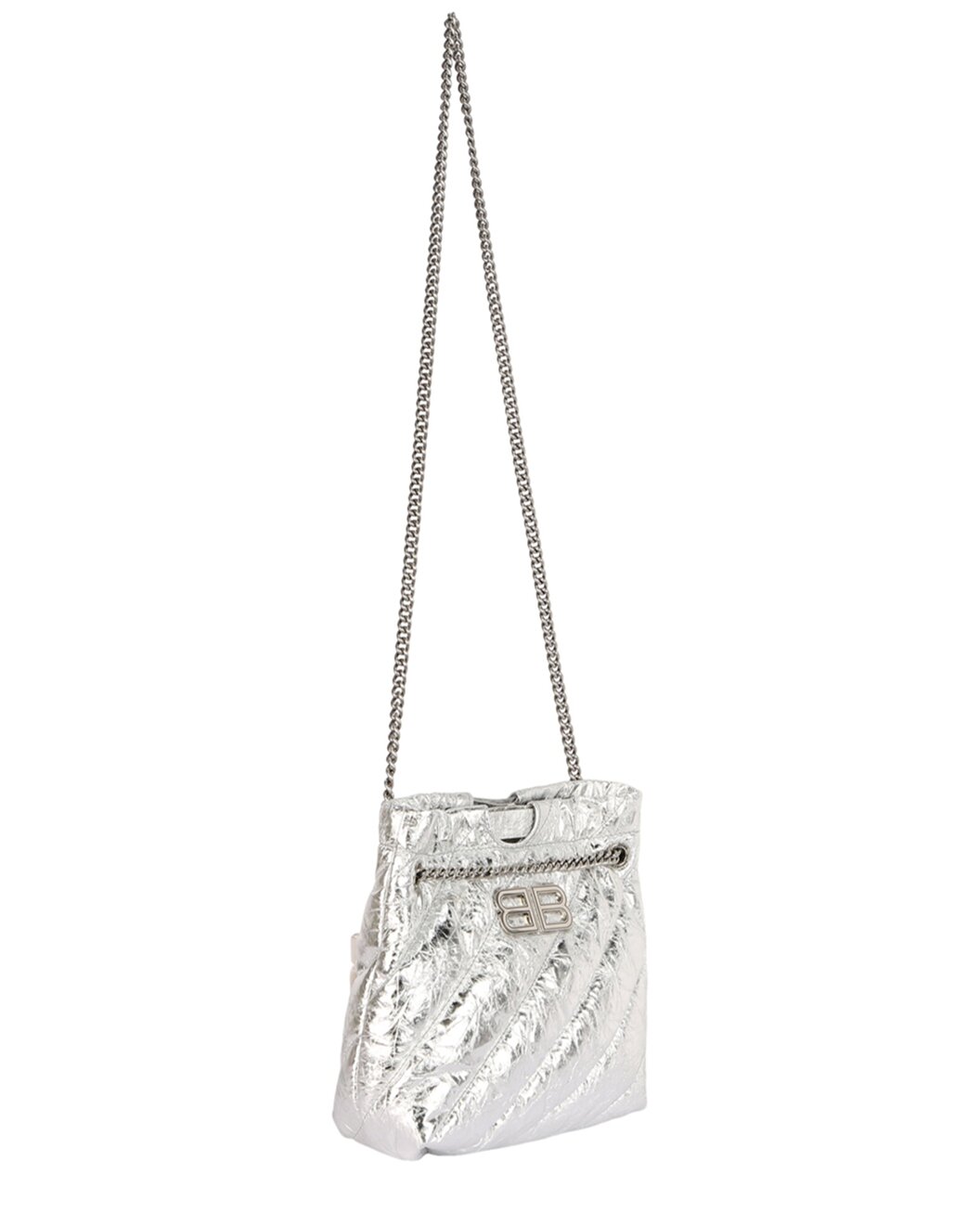 Gilt - Balenciaga - XS Metallized Quilted Crush Leather Tote