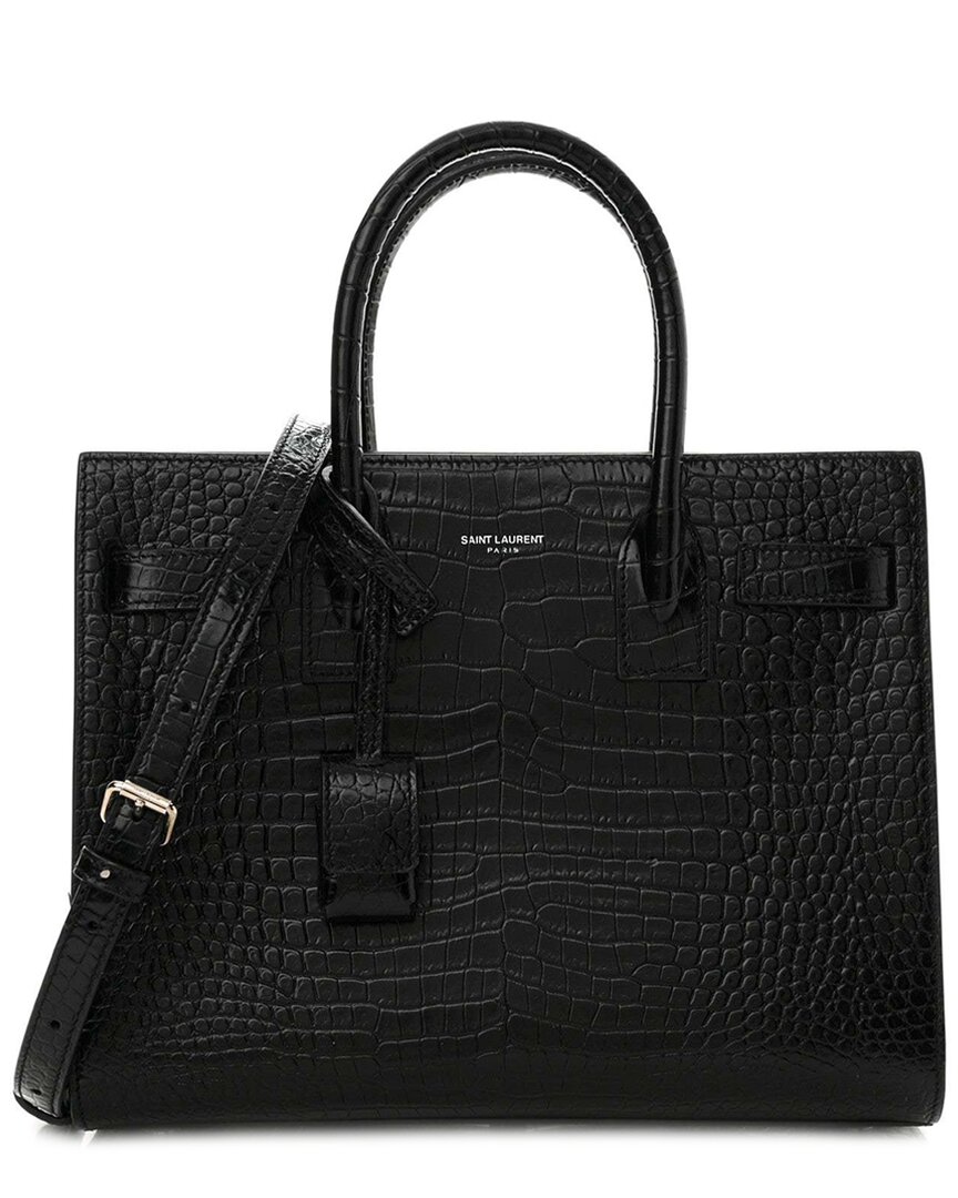 Saint Laurent Sac De Jour Leather Tote In Black
