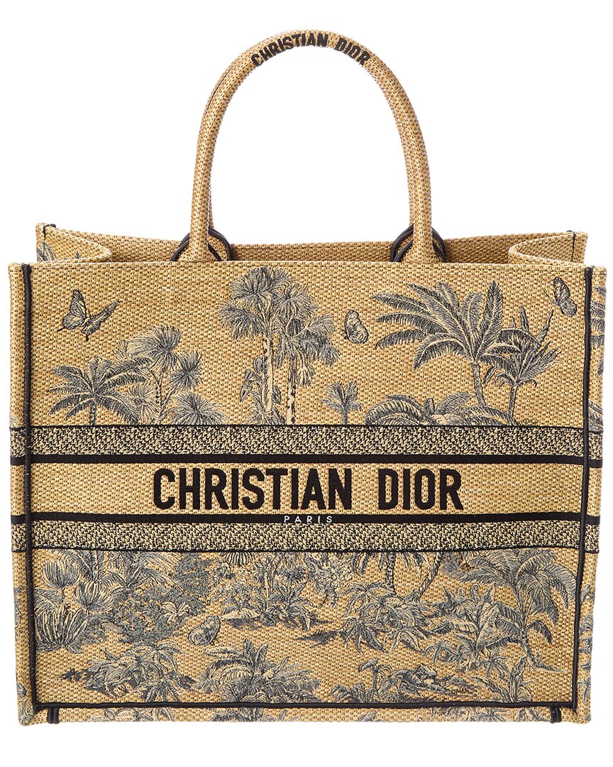 Dior Book Large Tote In Beige