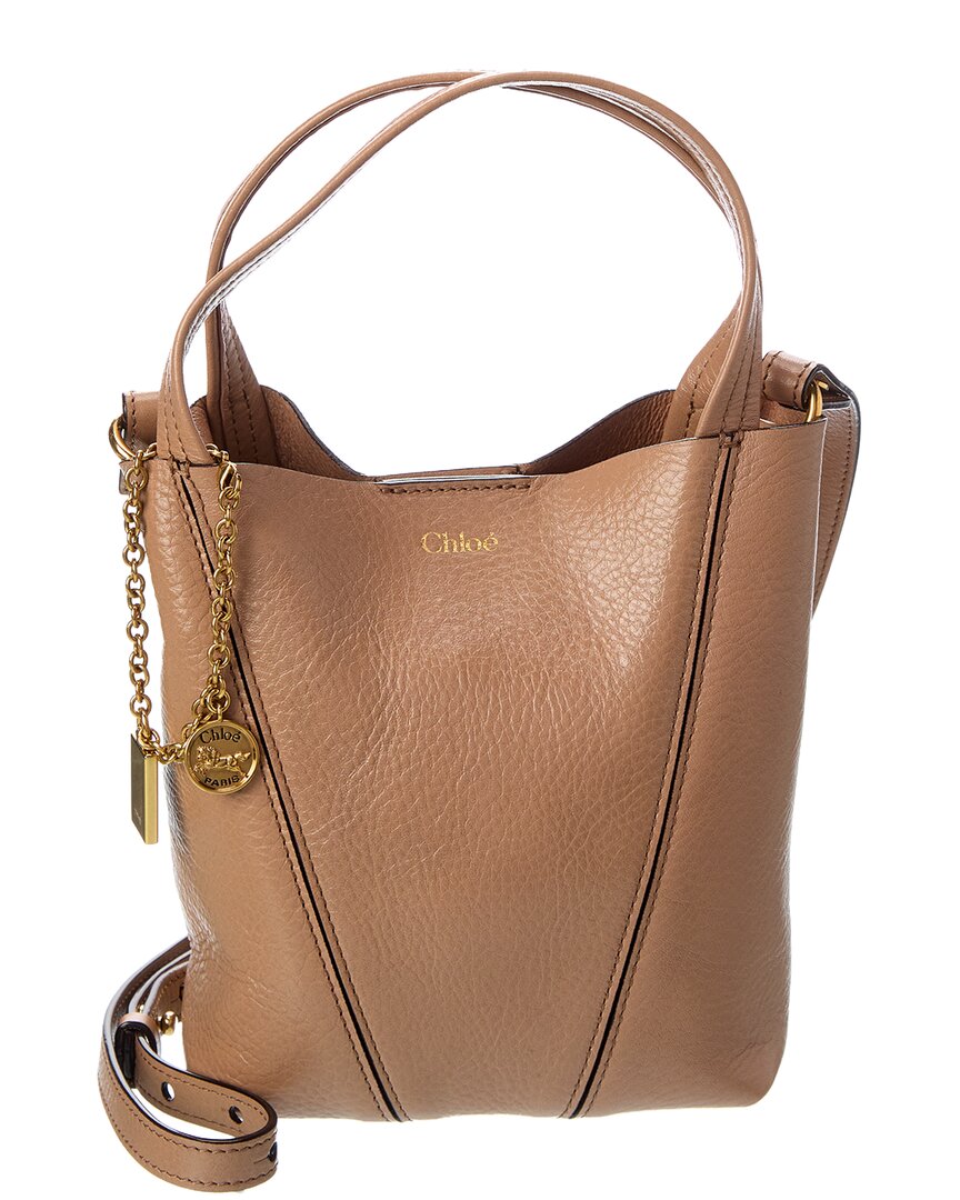 Chloé Gold Spin Small Leather Bucket Bag