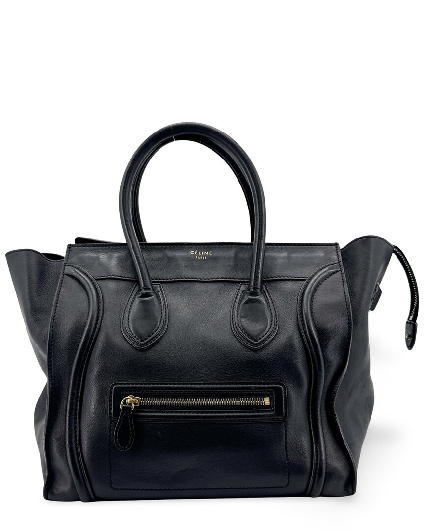 Pre-owned Celine Black Calfskin Luggage Tote (authentic Pre-loved)