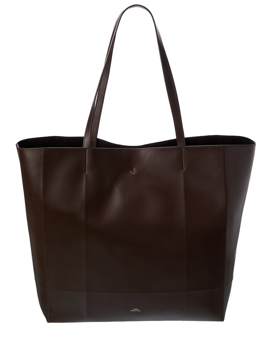 Toteme Women's Brown Roam Leather Tote Bag In - Image 3