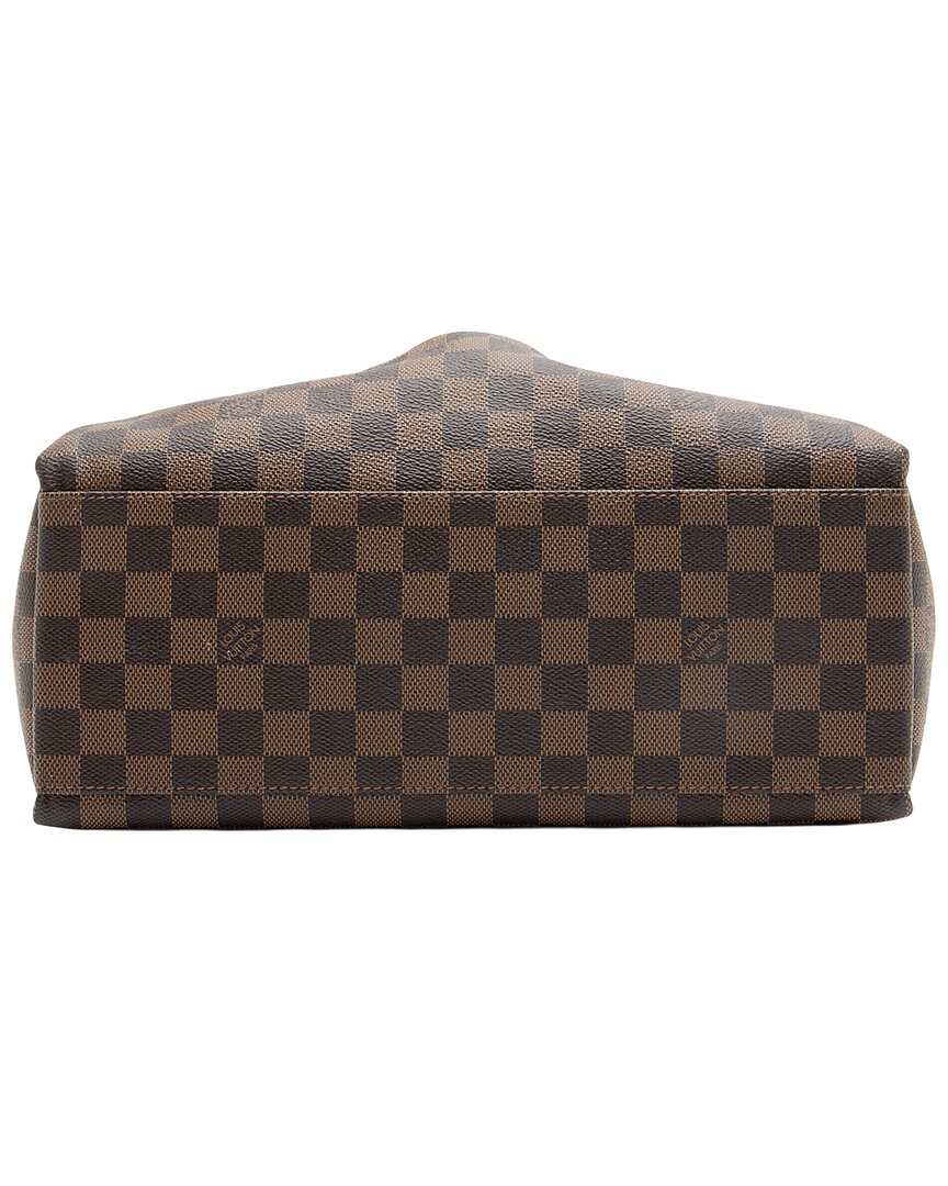 LOUIS VUITTON 다미에 에벤 & 가죽 오데온 MM
