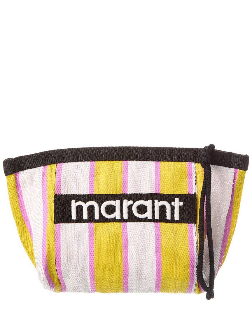 Shop Isabel Marant Powden Canvas Pouch In Yellow