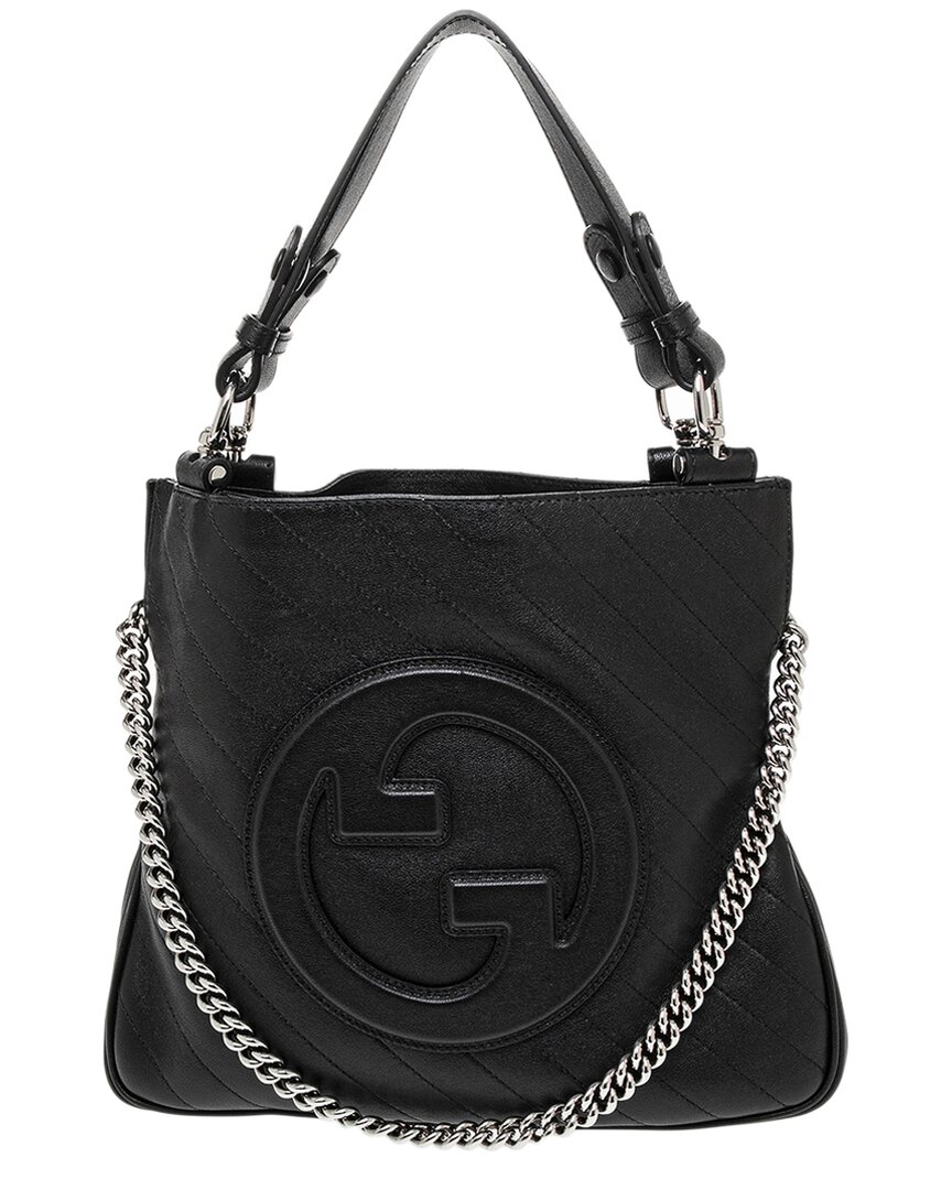 Gucci Blondie Leather Tote Bag In Black