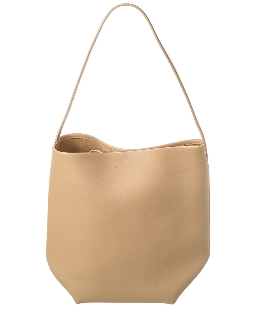 The Row N/s Park Medium Leather Tote In Brown