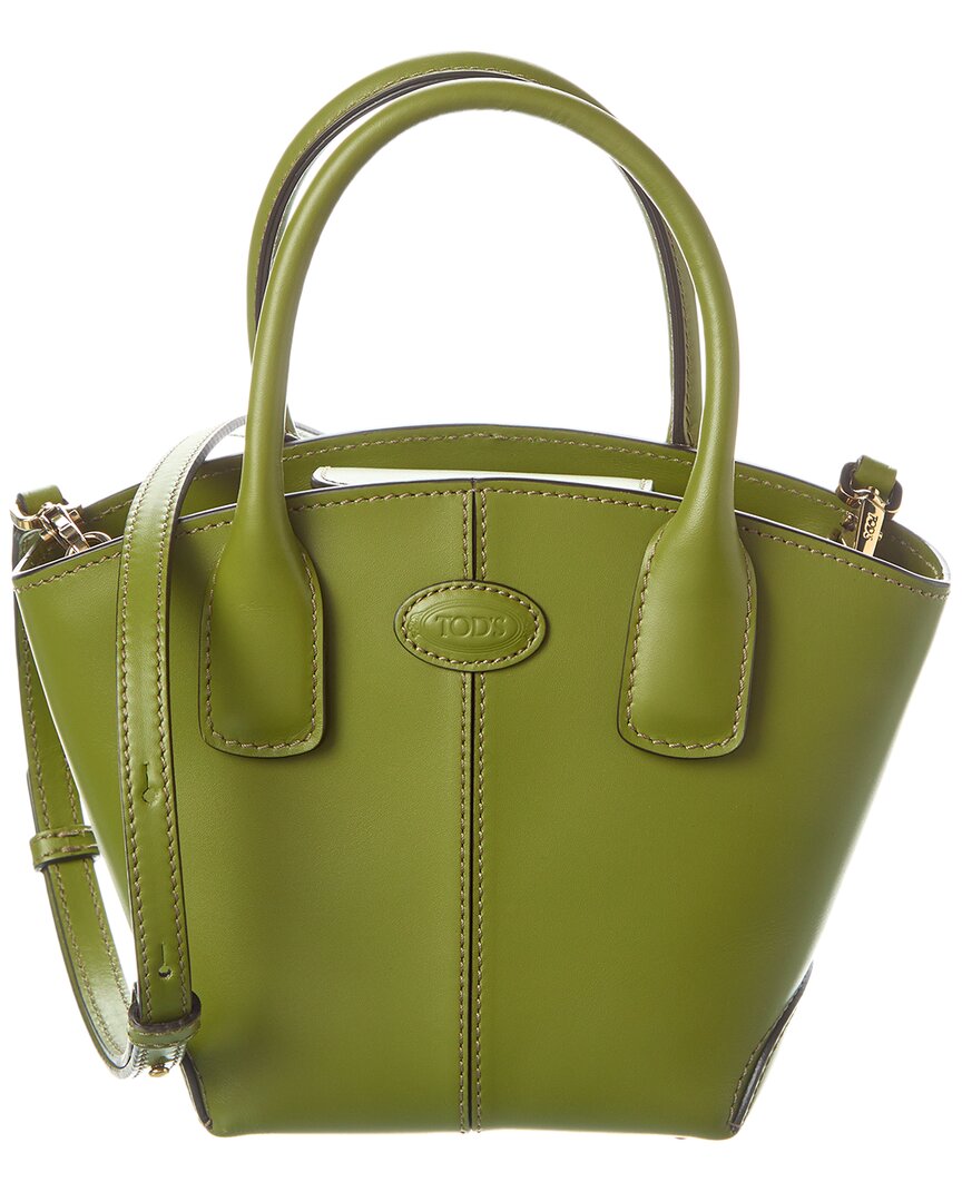 Tod's Vasa Micro Leather Tote In Green