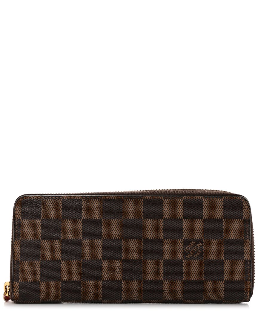 Pre-owned Louis Vuitton Damier Ebene Canvas Clemence Wallet (authentic )