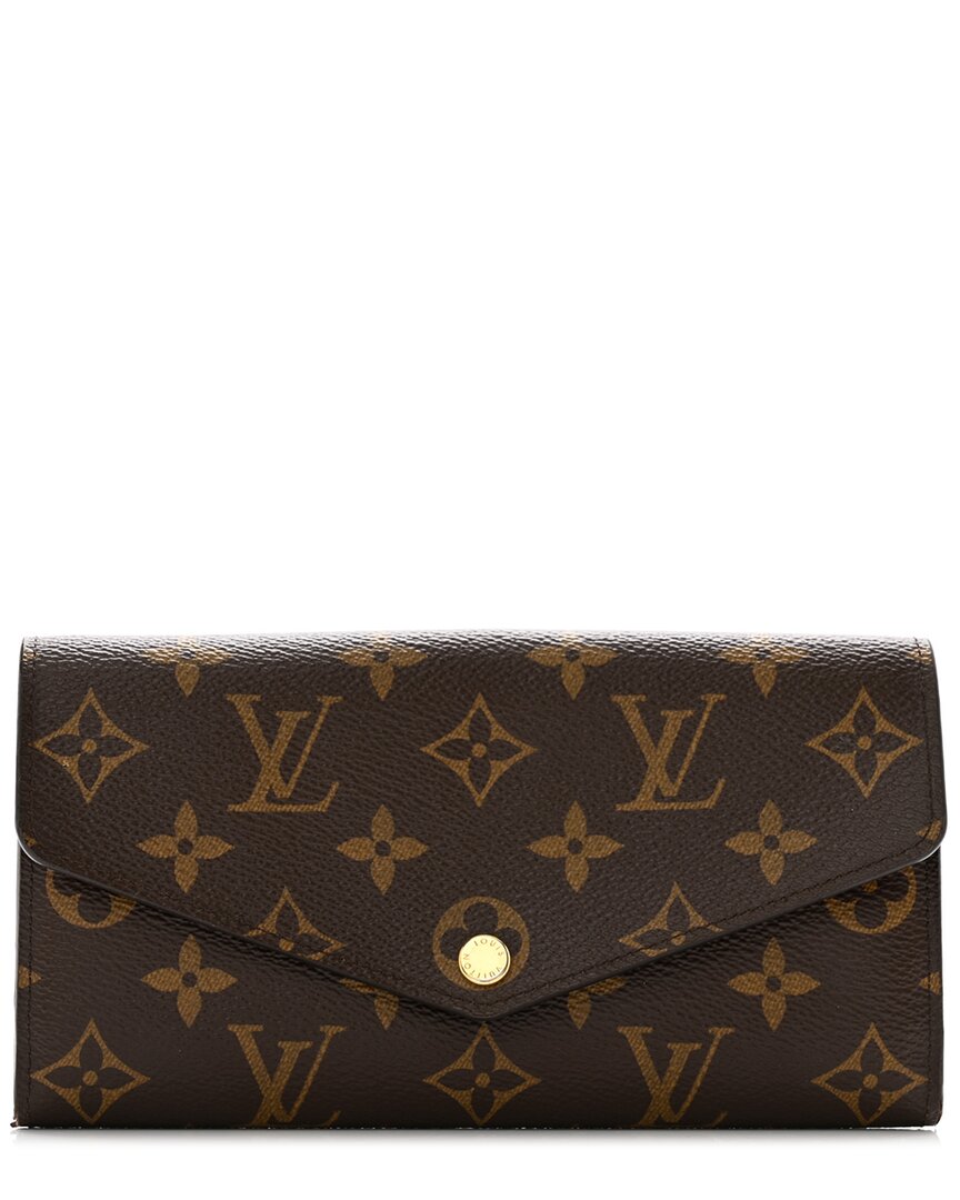 Pre-owned Louis Vuitton Fuchsia Monogram Coated Canvas Sarah Wallet Nm (authentic Pre-loved)