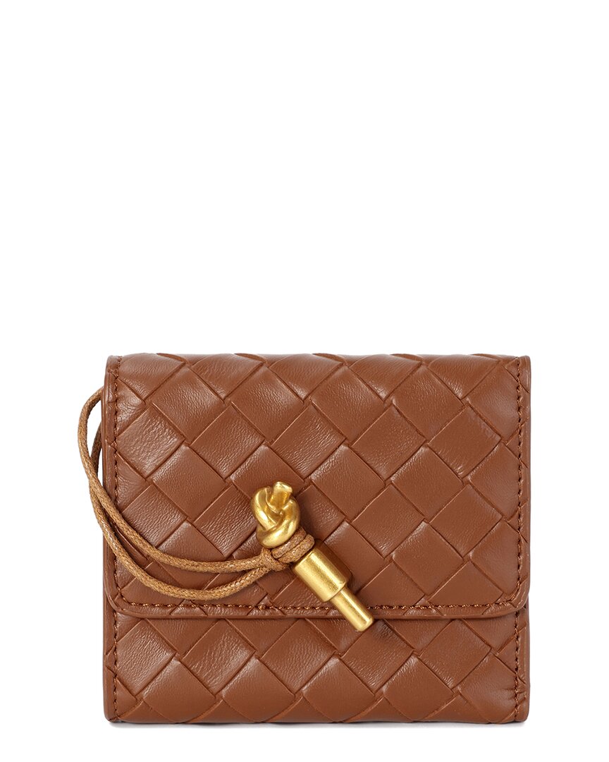 Tiffany & Fred Paris Woven Leather Wallet