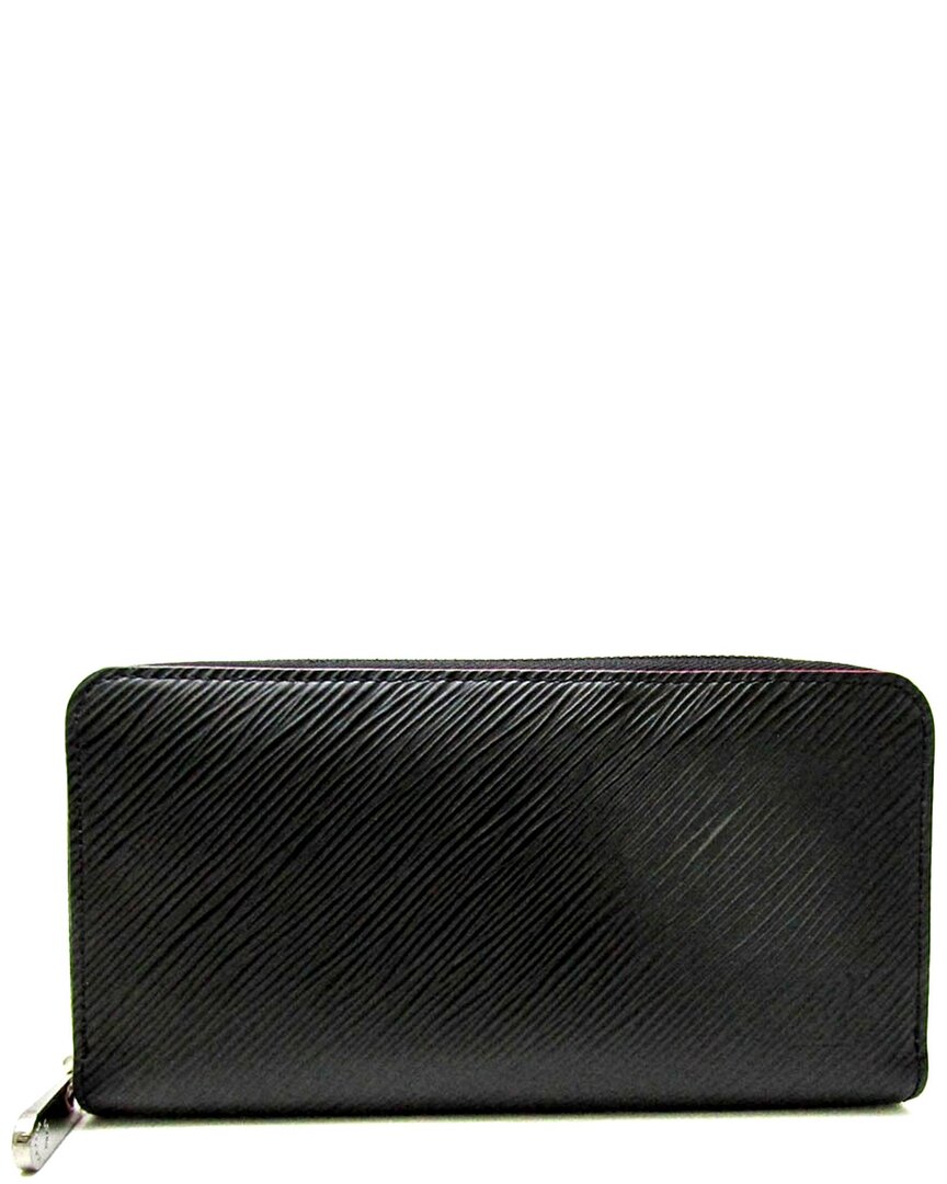 Pre-owned Louis Vuitton Hot Pink & Noir Epi Leather Wallet (authentic )