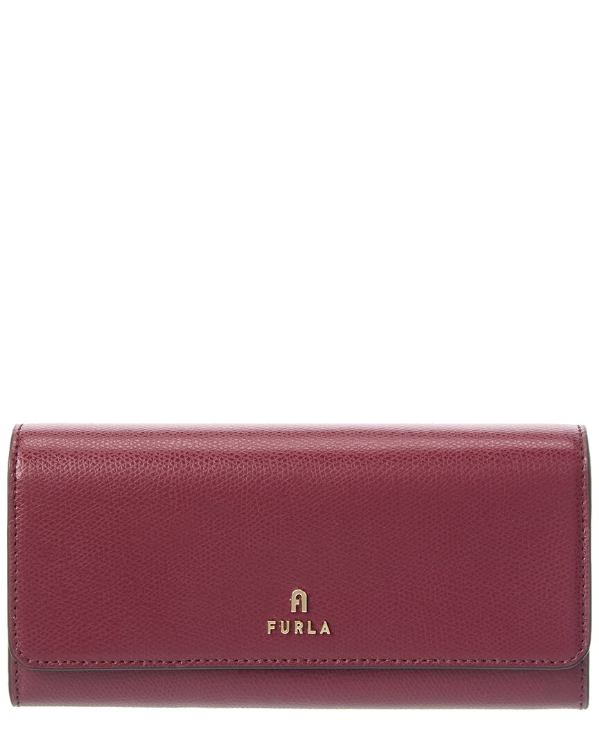 Furla Camelia Leather Continental Wallet In Red