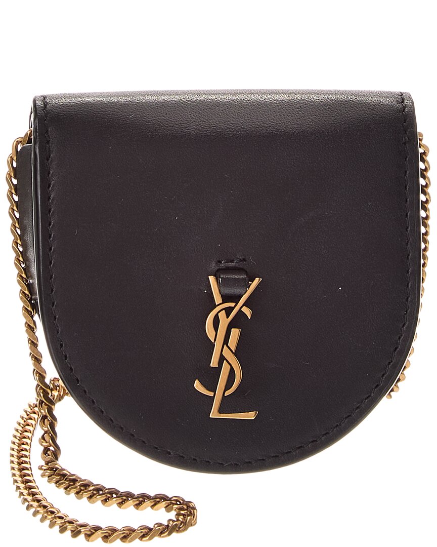 Saint Laurent Le K Baby Leather Wallet On Chain