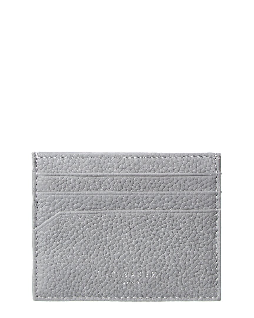 Ted Baker Giuliah Leather Card Holder In Grey