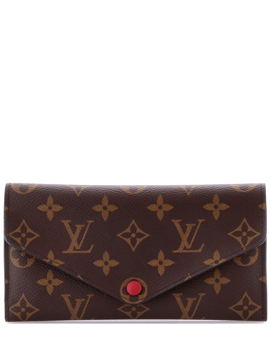 Pre-owned Louis Vuitton Brown Monogram Canvas Josephine Wallet Nm (authentic Pre-loved)