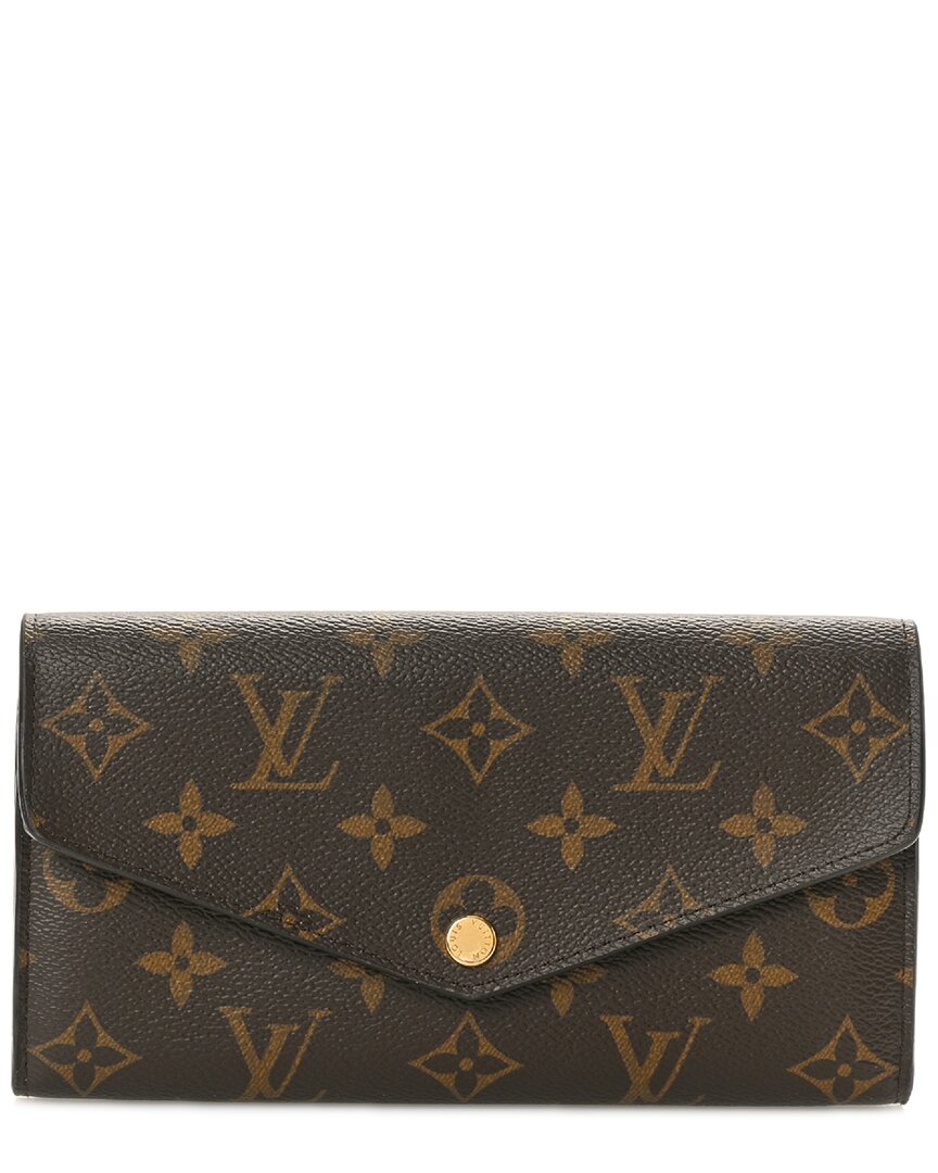 Pre-owned Louis Vuitton Coquelicot Monogram Coated Canvas Sarah Wallet Nm (authentic Pre-loved)