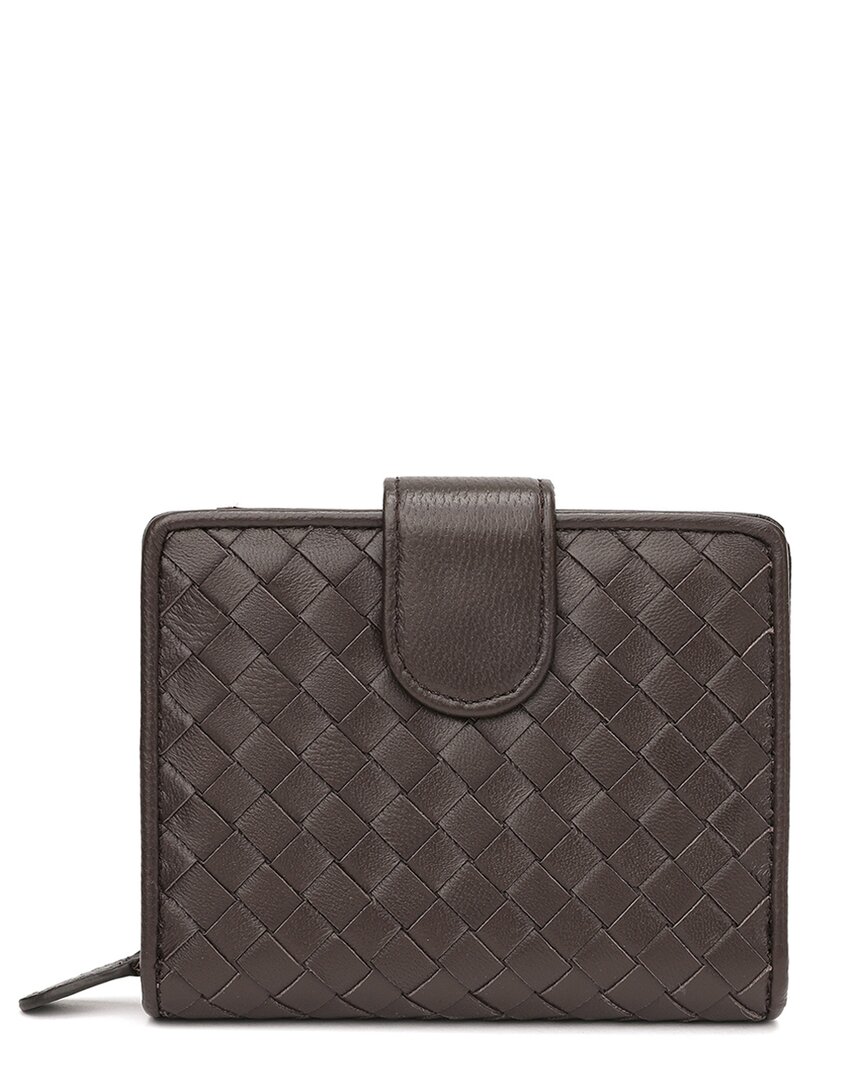 Tiffany & Fred Paris Woven Leather Wallet
