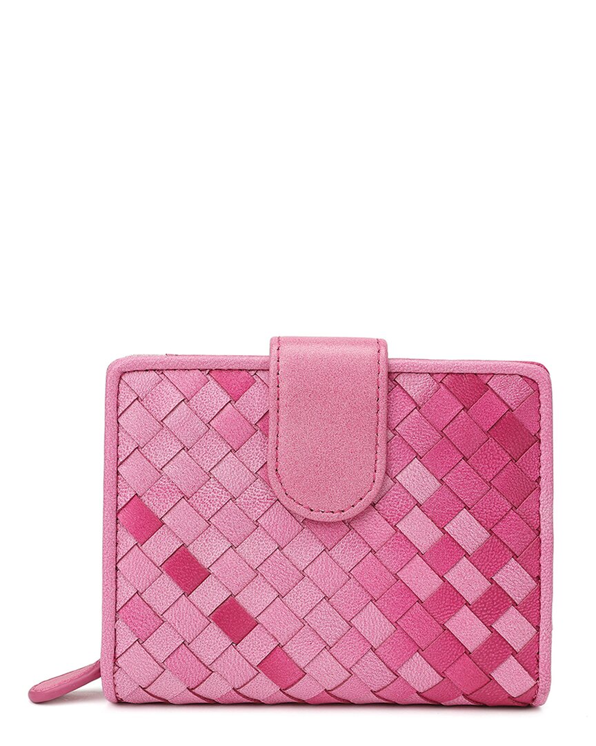 Tiffany & Fred Paris Woven Leather Wallet
