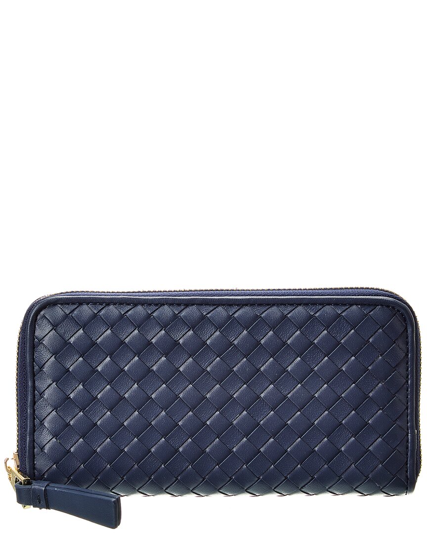 Tiffany & Fred Paris Woven-leather Wallet