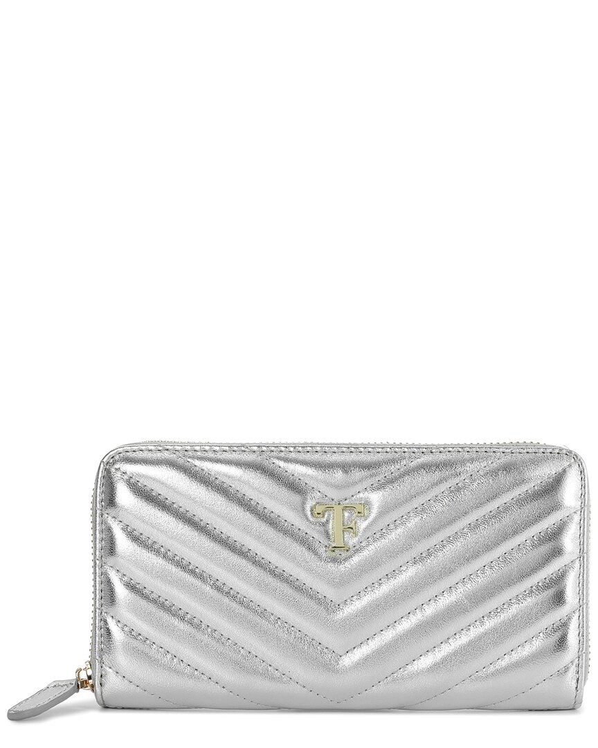 Tiffany & Fred Paris V-shape Quilted Leather Wallet