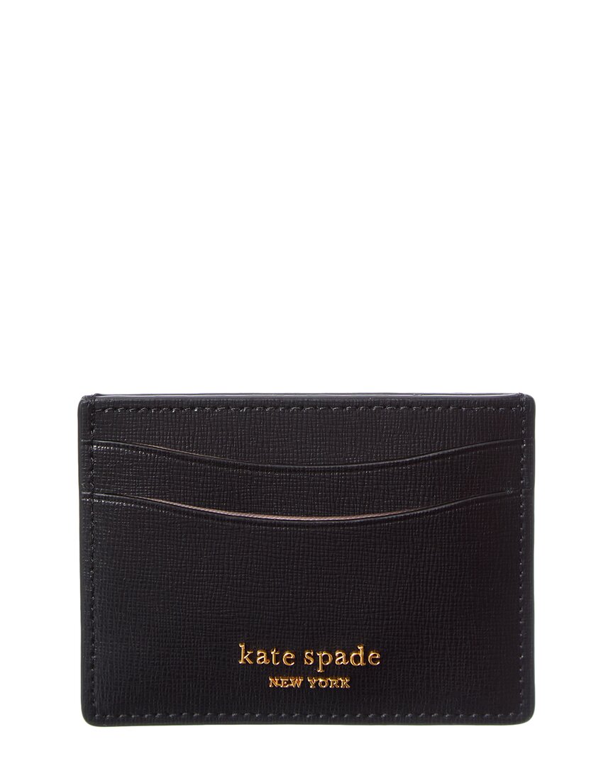 Kate Spade New York Morgan Saffiano Leather Card Holder In Black