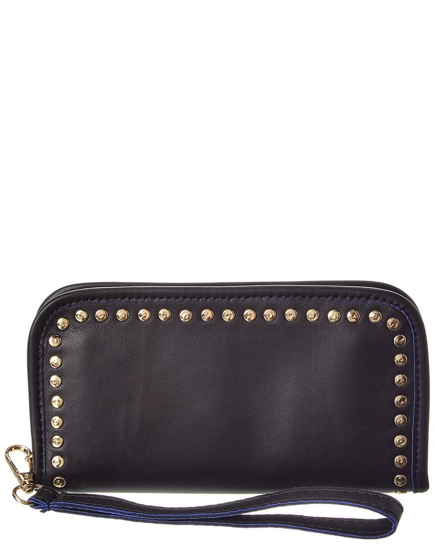 Persaman New York Leona Studded Leather Wallet In Black