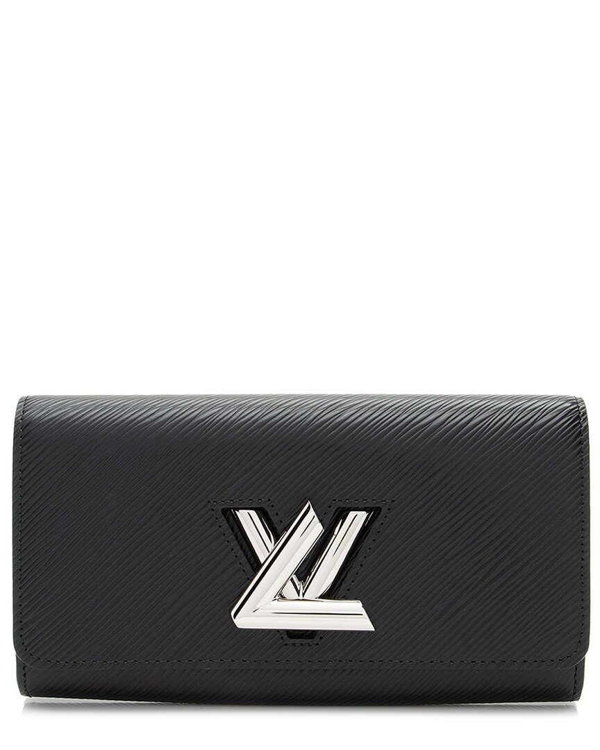 Pre-owned Louis Vuitton Black Epi Leather Twist Wallet (authentic Pre-loved)