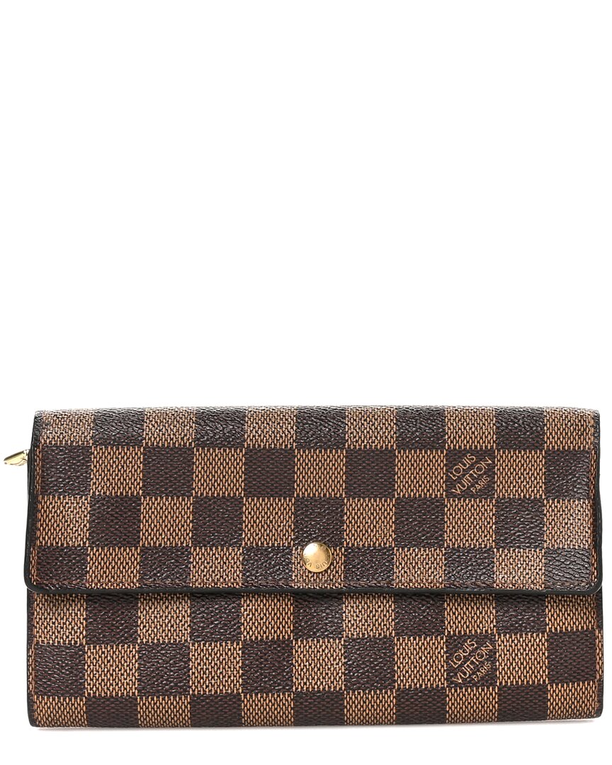 Click to view more detailed imagery on our partner's website Pre-owned Louis Vuitton Brown Damier Ebene Coated Canvas Sarah Wallet (authentic Pre-loved)