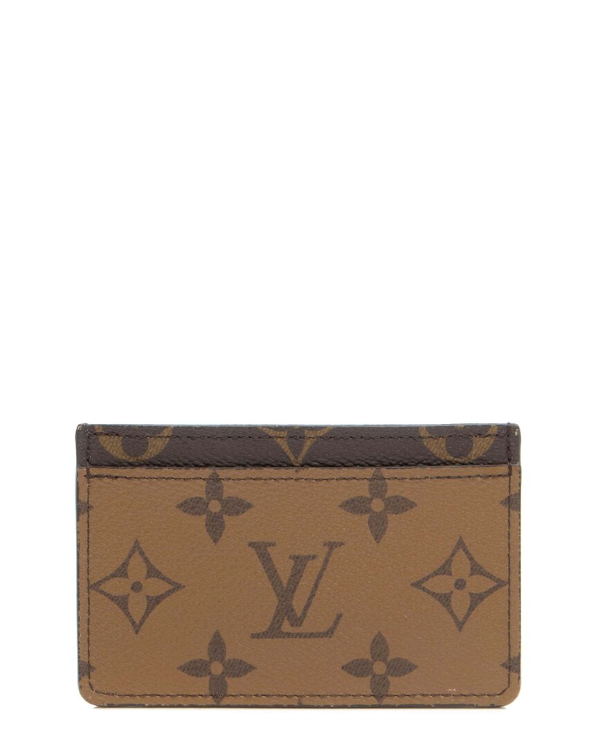 Pre-owned Louis Vuitton Reverse Monogram Leather Card Holder
