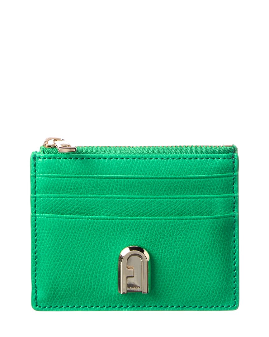 Furla 1927 Small Zip Leather Card Case In Green | ModeSens